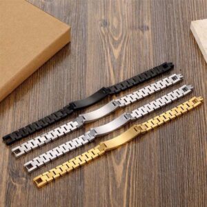 1 Pc Stainless Steel Modern Plain Chain Bracelet
